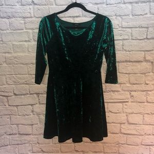 Green Velvet Dress